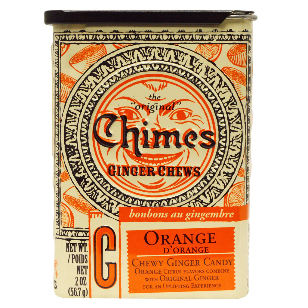 Carillons, produits à mâcher au gingembre, orange, 2 oz (56,7 g)