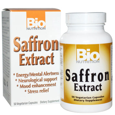 Bio nutrition, extrait de safran, 50 gélules végétales