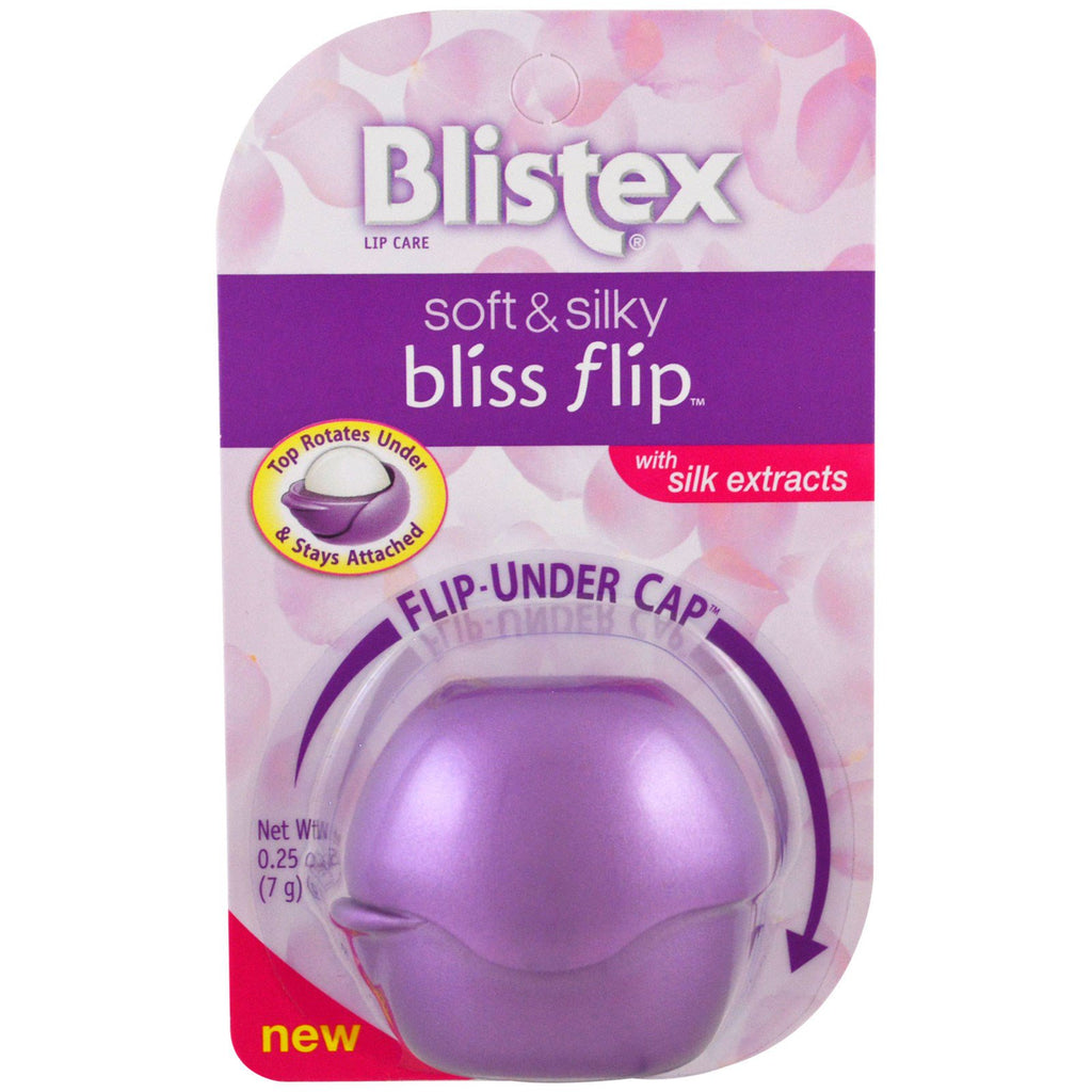 Blistex, Bliss Flip, moale și mătăsos, cu extracte de mătase, 0,25 oz (7 g)