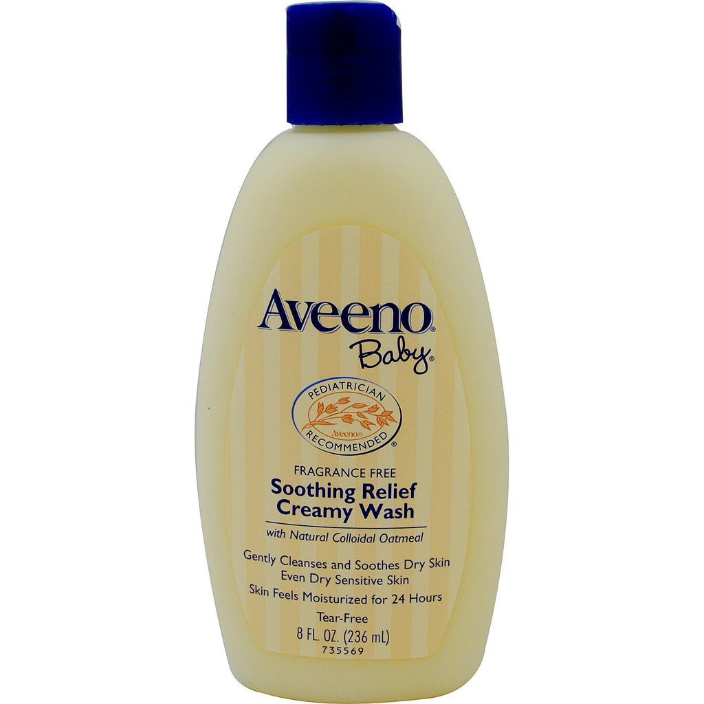 Aveeno Baby Soothing Relief Creamy Wash, parfümfrei, 8 fl oz (236 ml)