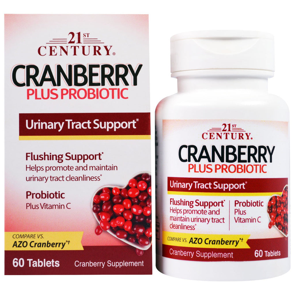 21e eeuw, cranberry plus probioticum, 60 tabletten