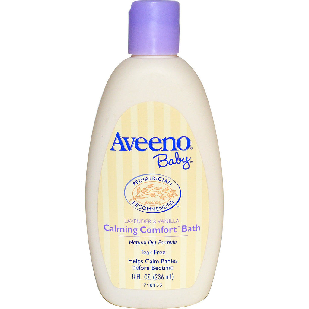 Aveeno Baby Calming Comfort Bath לבנדר ווניל 8 fl oz (236 מ"ל)