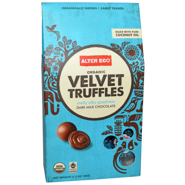 Alter Eco,  Dark Milk Chocolate, Velvet Truffles, 4.2 oz (120 g)