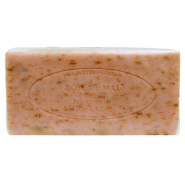 European Soaps, LLC, Pré De Provence, Rose de Mai, Pain de Savon, 5,2 oz (150 g)