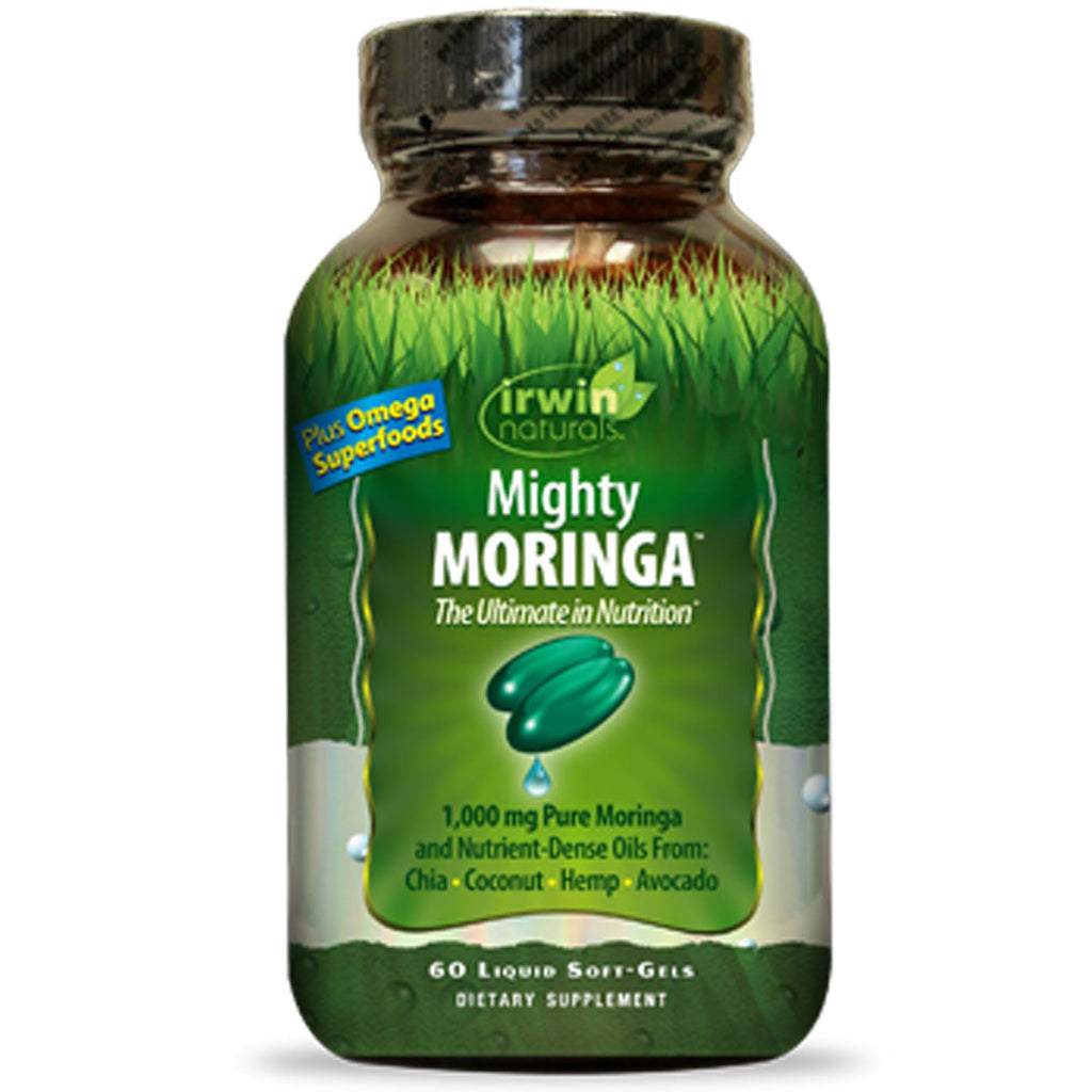 Irwin Naturals, potente moringa, 60 soft-gel liquidi