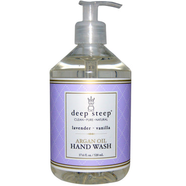 Deep Steep, Arganöl-Handwaschmittel, Lavendel-Vanille, 17,6 fl oz (520 ml)