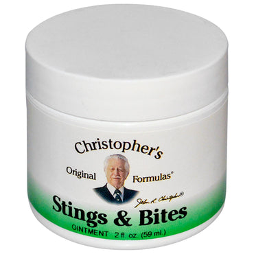 Christopher's Original Formulas, Stings & Bites、軟膏、2 fl oz (59 ml)