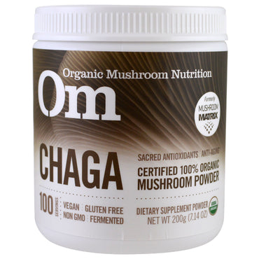 OM Mushroom Nutrition, Chaga, svampepulver, 7,14 oz (200 g)