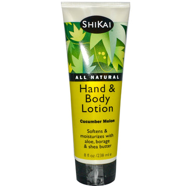 Shikai, hånd- og kroppslotion, agurkmelon, 238 ml