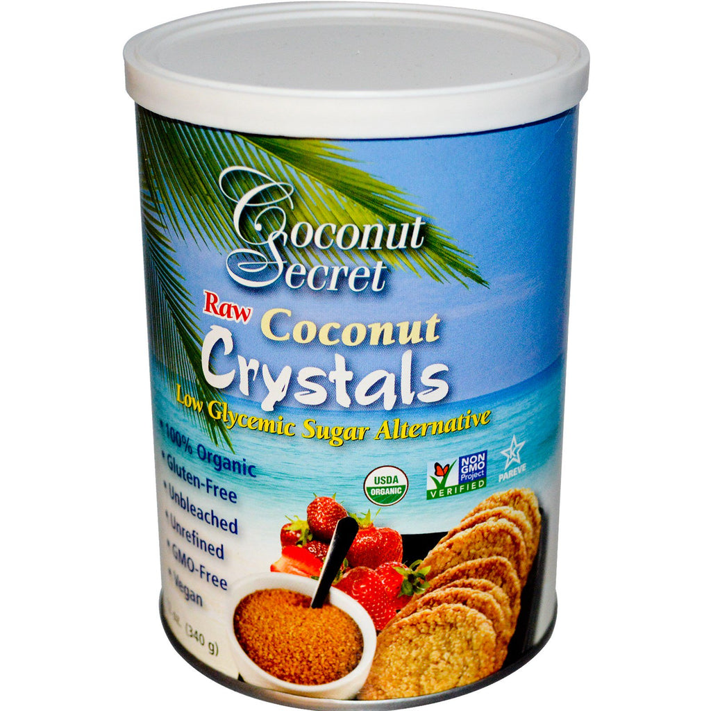 Coconut Secret, Surowe kryształki kokosa, 12 uncji (340 g)