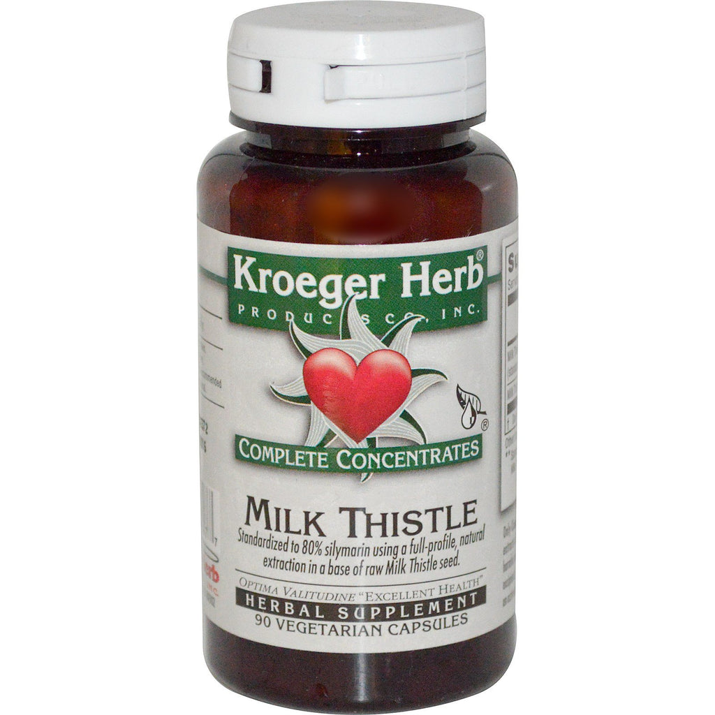 Kroeger herb co, concentrate complete, ciulin de lapte, 90 de capace vegetale