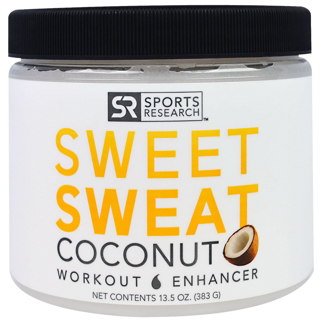 Sportsforskning, Sweet Sweat Workout Enhancer, kokosnøtt , 13,5 oz (383 g)