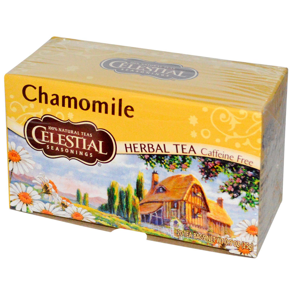 Celestial Seasonings, Herbal Tea, Caffeine Free, Chamomile, 20 Tea Bags, 0.9 oz (25 g)