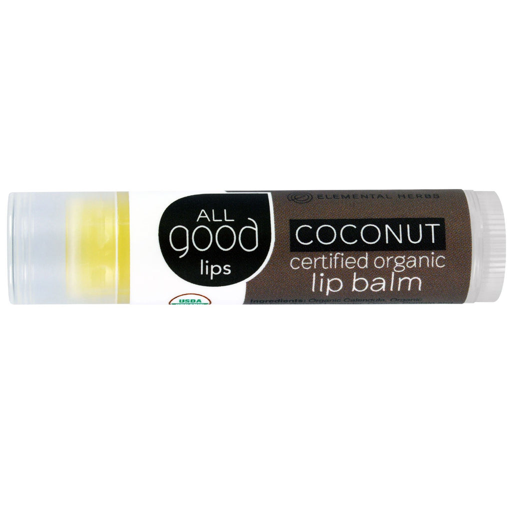 All Good Products, 올 굿 립스, 인증 립밤, 코코넛, 4.25g