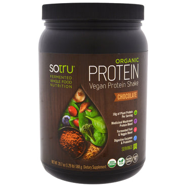 SoTru, Shake protéiné végétalien, Chocolat, 20,7 oz (588 g)
