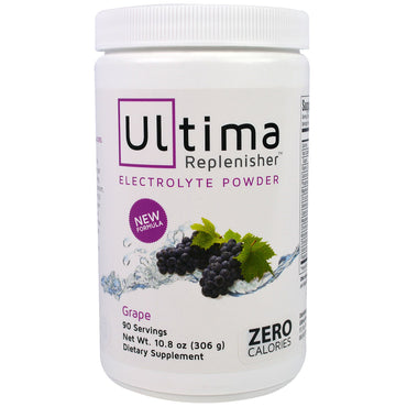 Ultima Health Products, Polvere elettrolitica ricostituente Ultima, uva, 306 g (10,8 once)