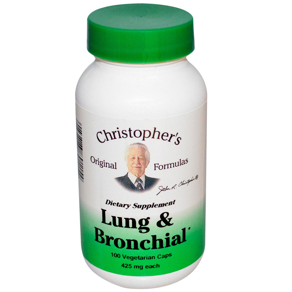 Christophers originale formler, lunge og bronkial, 425 mg, 100 grønnsakskapsler