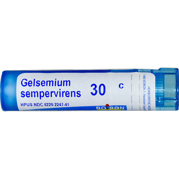 Boiron, remedios únicos, gelsemium sempervirens, 30c, aproximadamente 80 gránulos
