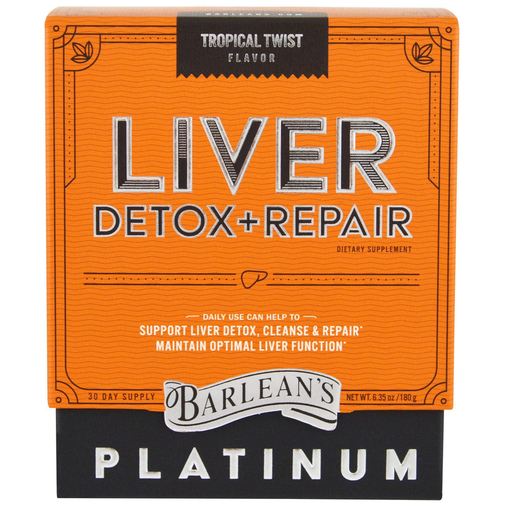 Barlean's, Detox + Reparação do Fígado, Tropical Twist, 180 g (6,35 oz)