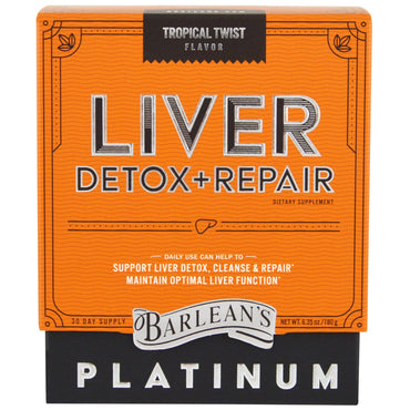 Barlean's, Desintoxicación y reparación del hígado, toque tropical, 6,35 oz (180 g)
