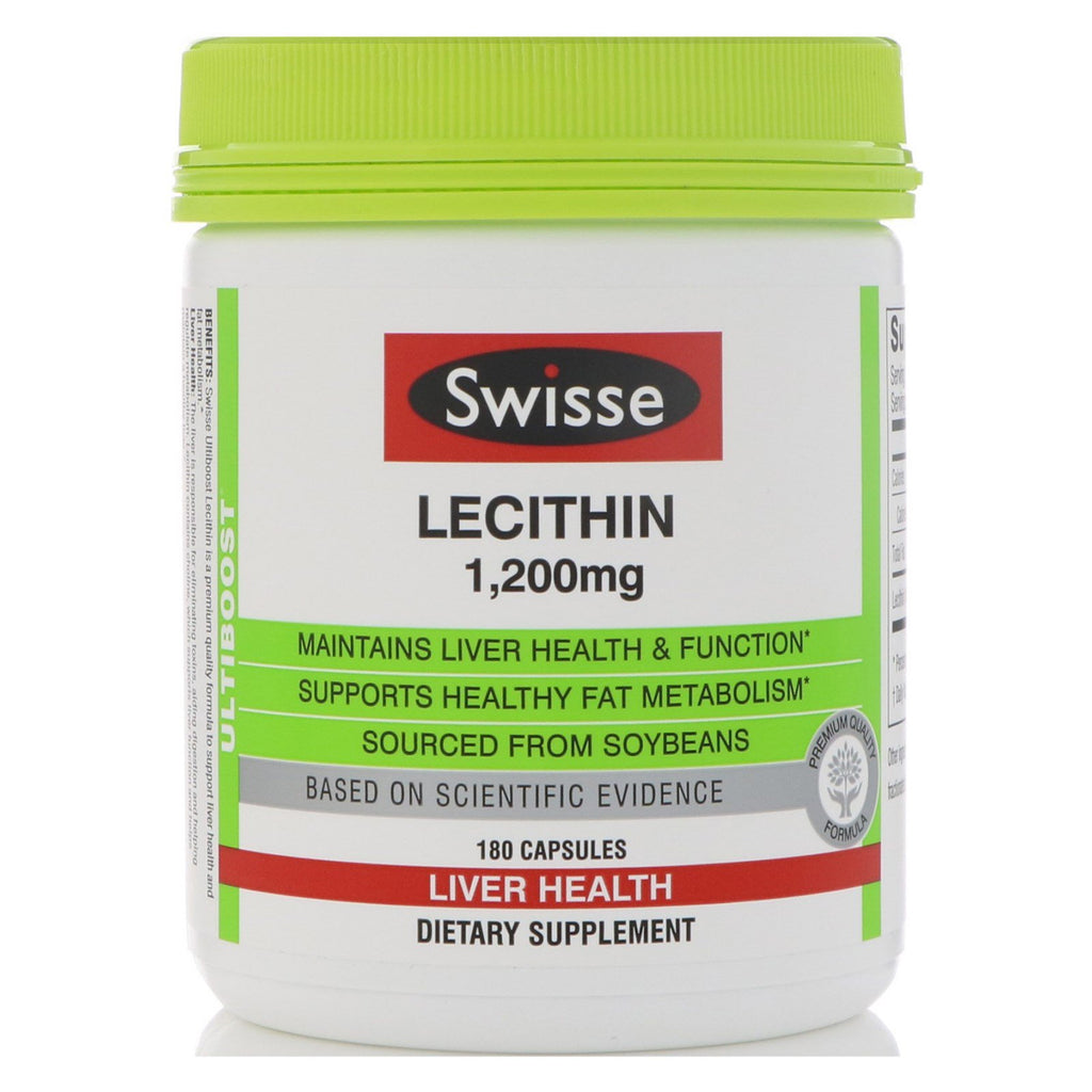 Swisse, Lecitina, 1200 mg, 180 cápsulas