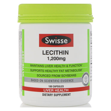Swisse, Lecithin, 1.200 mg, 180 kapsler