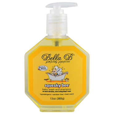 Bella B, Squeaky Bee, babyvask og shampoo, 13 oz (369 g)