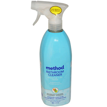 Method, منظف الحمام، مشتق طبيعيًا ومنظف البلاط، الأوكالبتوس والنعناع، ​​28 أونصة سائلة (828 مل)