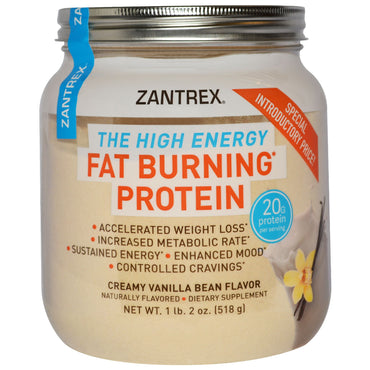 Zoller Laboratories, fettforbrennende protein, kremet vaniljebønnesmak, 518 g (1 lb 2 oz)