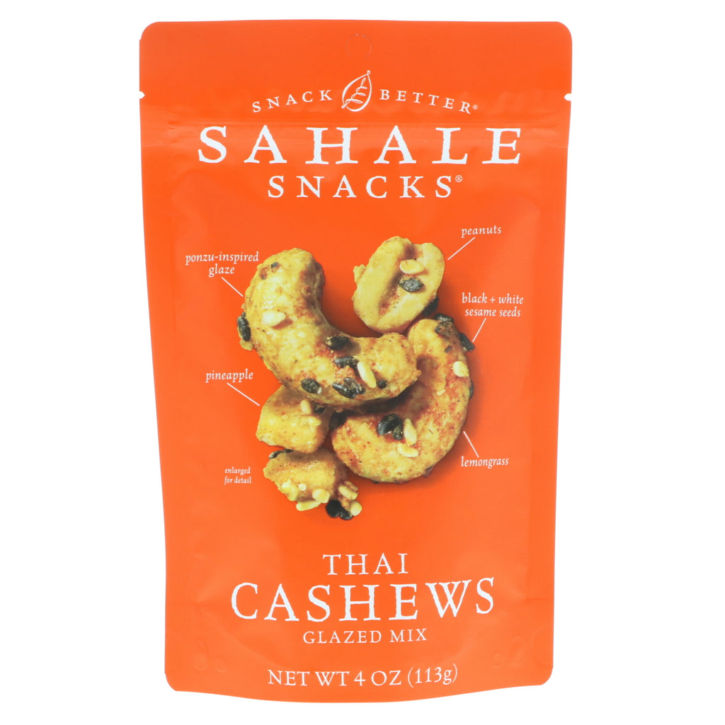 Sahale-snacks, glasert blanding, thailandske cashewnøtter, 4 oz (113 g)