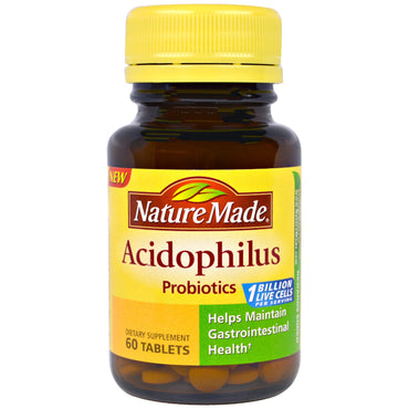Nature Made, Probióticos Acidophilus, 60 tabletas