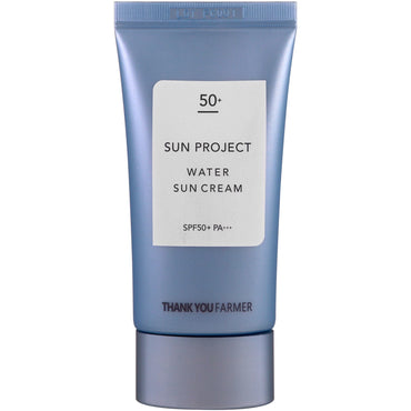 Merci Farmer, Sun Project, Crème solaire à l'eau, SPF 50+, 1,75 fl oz (50 ml)