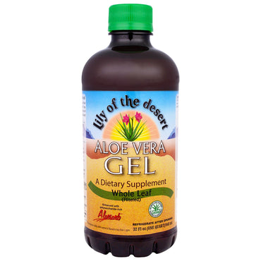 Lily of the Desert, Gel de aloe vera, hoja entera, 32 fl oz (946 ml)