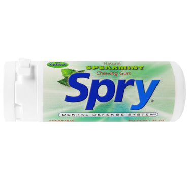 Xlear Spry Gumă de mestecat naturală mentă 30 de conturi (32,5 g)