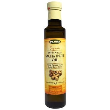 Flora, Aceite extra virgen de Sacha Inchi, 8,5 fl oz (250 ml)