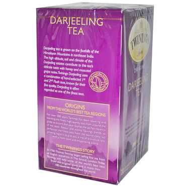Twinings, Origins, Té Darjeeling, 20 bolsitas de té, 40 g (1,41 oz)