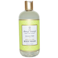 Deep Steep, Argan Oil Body Wash, Coconut Lime, 17 fl oz (502 ml)