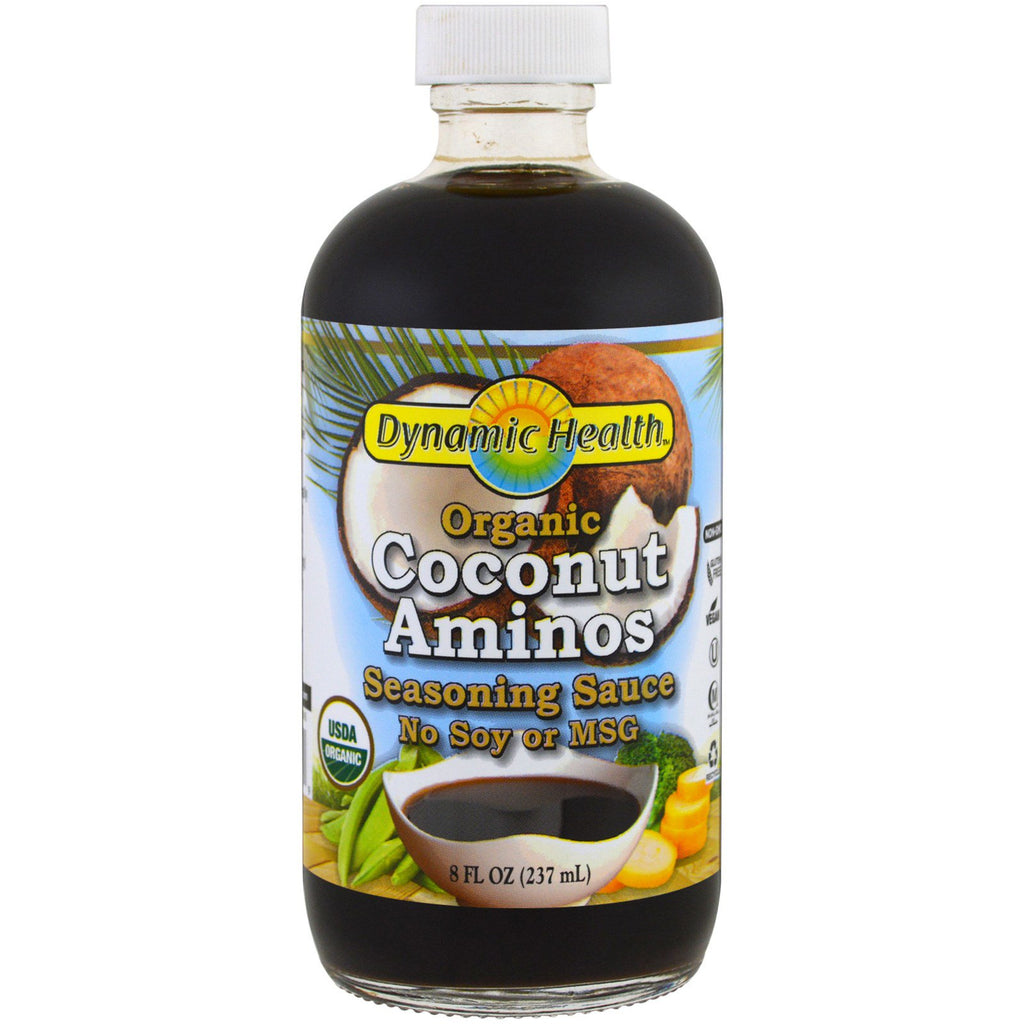 Dynamic Health Laboratories, Aminos al cocco, Salsa di condimento, 8 fl oz (237 ml)