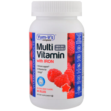 Yum-V's, Multivitamin with Iron, Delicious Berry Flavors, 60 Jellies