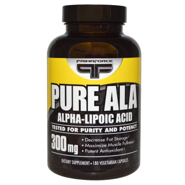 Primaforce, ALA Puro, 300 mg, 180 Cápsulas Vegetais