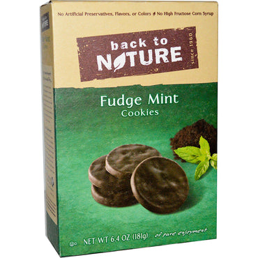 Tilbage til naturen, småkager, fudge mynte, 6,4 oz (181 g)