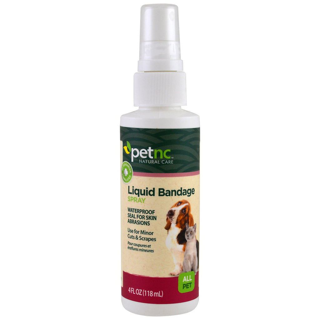 petnc NATURAL CARE, Spray Líquido para Bandagens, All Pet, 118 ml (4 fl oz)