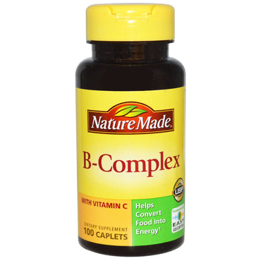 Naturfremstillet, B-kompleks med C-vitamin, 100 kapsler