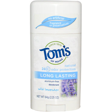 Tom's of Maine, Déodorant naturel longue durée, sans aluminium, lavande sauvage, 2,25 oz (64 g)