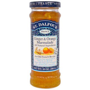 St. Dalfour, marmeladă de ghimbir și portocale, tartinat cu fructe, 10 oz (284 g)