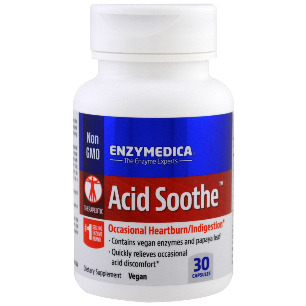 Enzymedica, Acide Apaisant, 30 Capsules