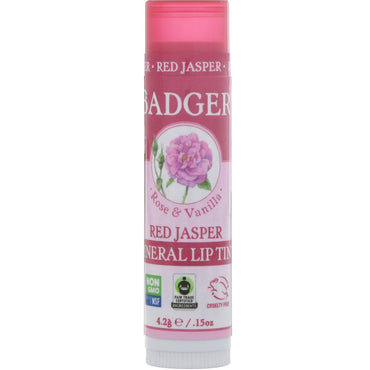 Badger Company, Tinte de labios mineral, jaspe rojo, 4,2 g (0,15 oz)