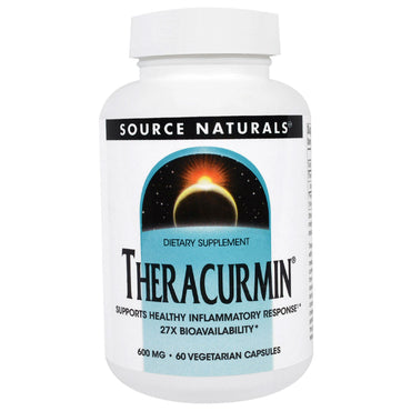 Source Naturals, Theracurmin, 600 mg, 60 gélules végétariennes