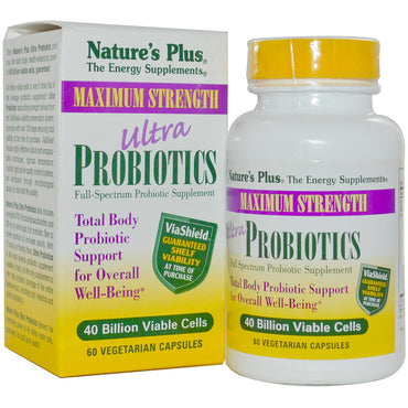 Nature's Plus, Ultra Probiotics, 40 Billion Viable Cells, 60 Veggie Caps