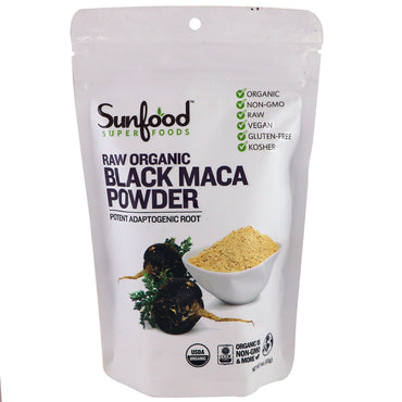 Sunfood, rohes schwarzes Maca-Pulver, 4 oz (113 g)